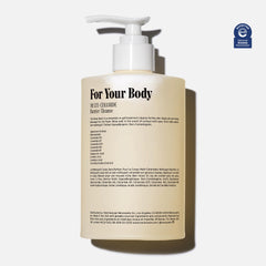 Nécessaire fragrance-free body wash pump-foam indicating easy, fragrance-free lather.