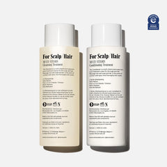 Nécessaire Hair Duo conditioner bottle on display, fragrance-free hydration boost for hair.