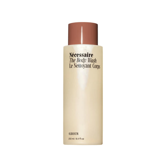 Nécessaire Olibanum body wash bottle ready for daily cleansing
