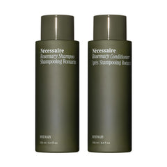 Nécessaire Rosemary Hair Duo shampoo bottle showing strengthening formula for thinning hair