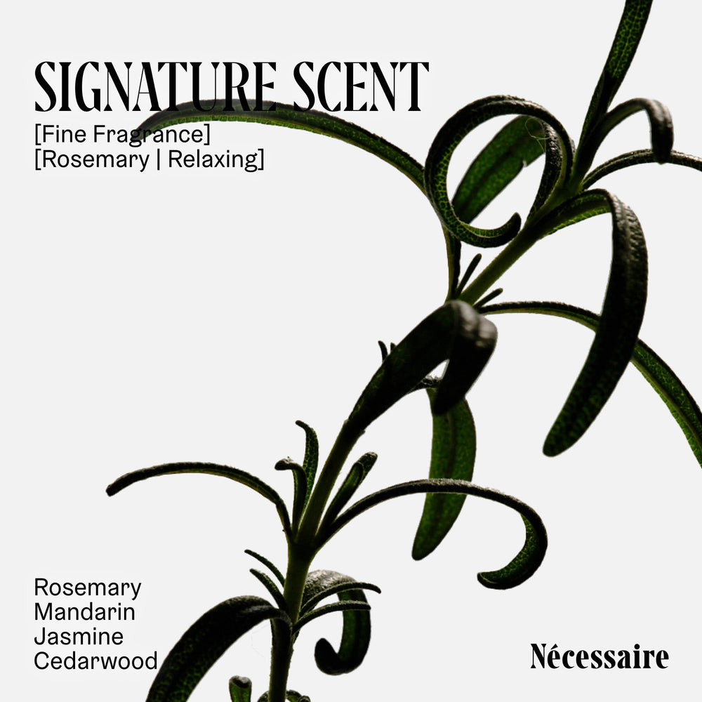Nécessaire Rosemary Hair Duo texture close-up reveals gel-cream shampoo and creamy conditioner