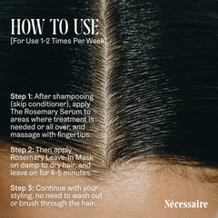 Nécessaire Rosemary Leave-In Mask fragrance highlights rosemary and mandarin aroma.