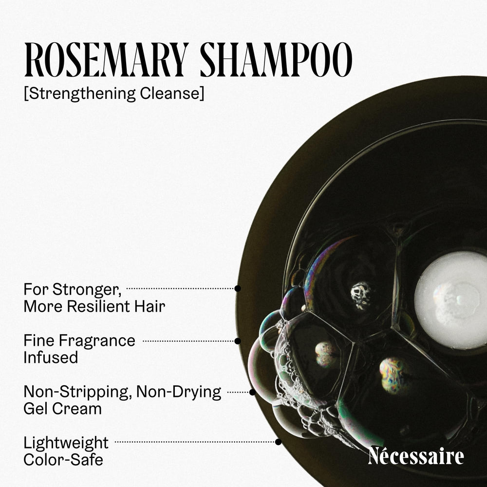 Nécessaire Rosemary Oil ingredient close-up emphasizing rosemary infusion