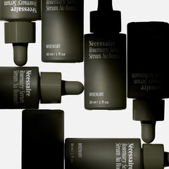 Close-up of clear serum absorbing on scalp with no residue