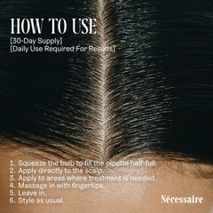 Dermatologist-tested label on Nécessaire Rosemary Serum packaging
