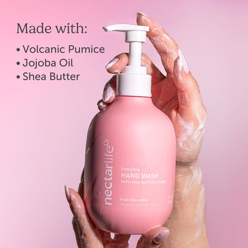 Nectar Life fruit-smoothie scent bottle emphasizes fruity aroma during wash.