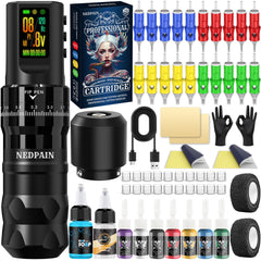 NEDPAIN Pro wireless tattoo pen for precise line work and smooth shading.