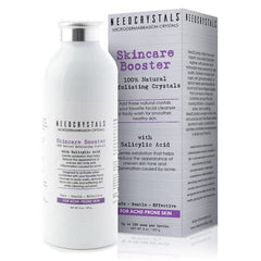 NeedCrystals microdermabrasion crystals jar close-up for gentle exfoliation and smoother skin texture