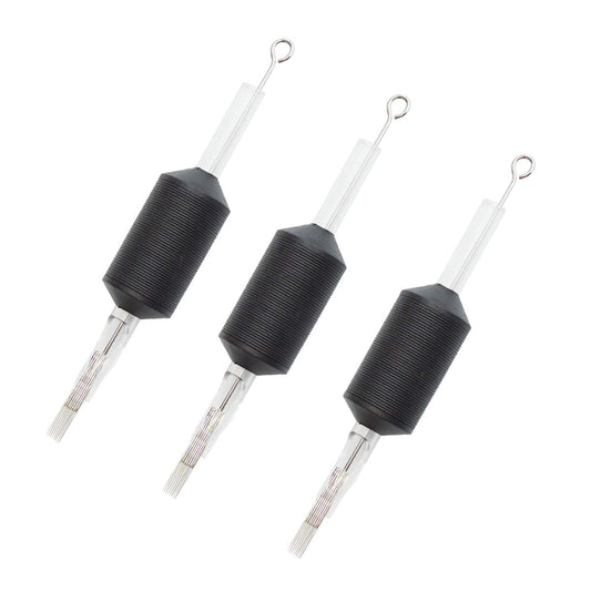 Needlehouse 1inch grip with 25mm disposable tattoo tubes for comfortable handling.