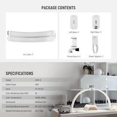 NEEWER HM01-D overhead light ideal for nail art and beauty videos