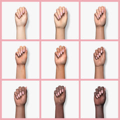 Bubble-free application demonstrated on a nail tip with Nena's Sculpting Powder.