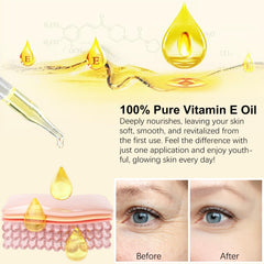 NenMaoKeNu Vitamin E Oil being gently applied to the face and neck for hydration
