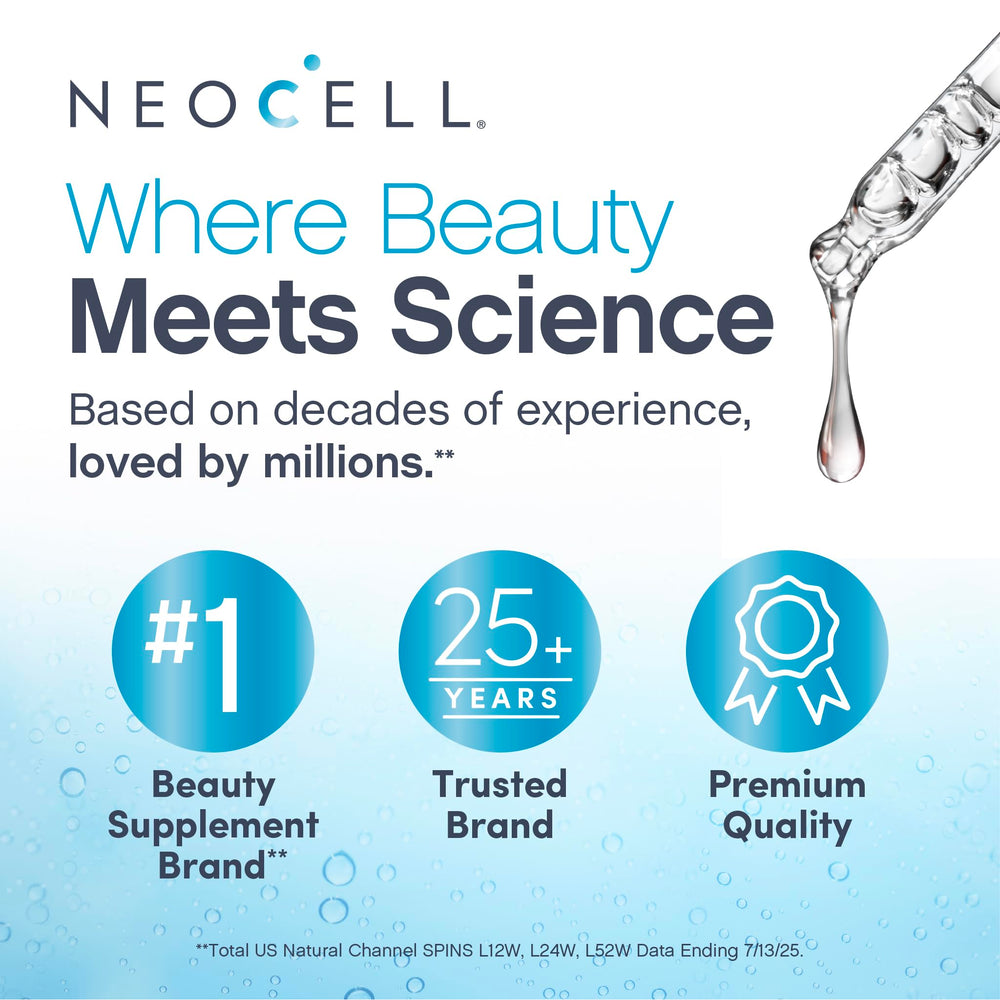 NeoCell retinol serum bottle on nightstand ready for nightly routine