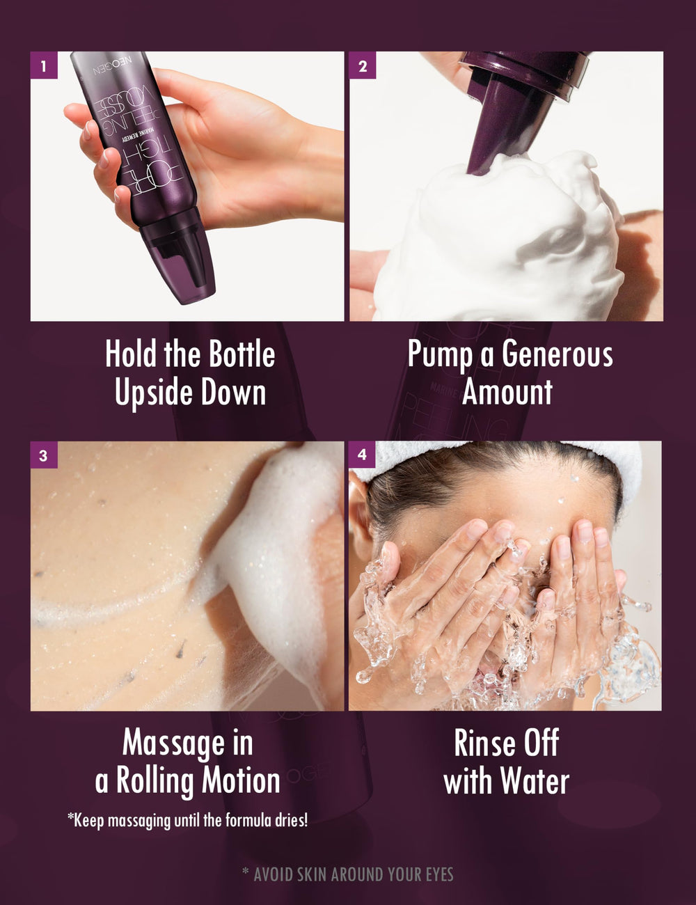 In-use close-up shows NEOGEN code9 mousse texture and smooth finish after application
