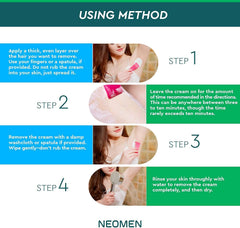 NEOMEN Hair Removal Cream underarms scene for smooth everyday confidence.