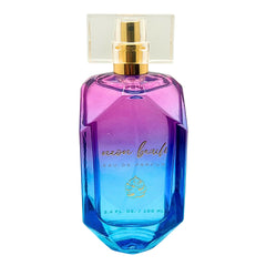 Neon Beach Eau de Parfum bottle with pour shot, long-lasting coastal aroma.