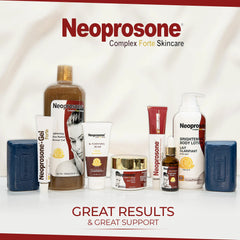 Neoprosone Alpha Arbutin ingredient highlighted for subtle brightening.