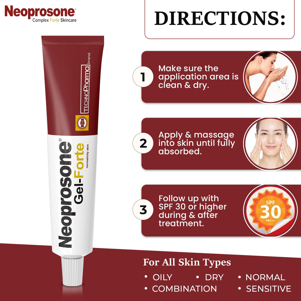SPF-30 label indicates protection during treatment.