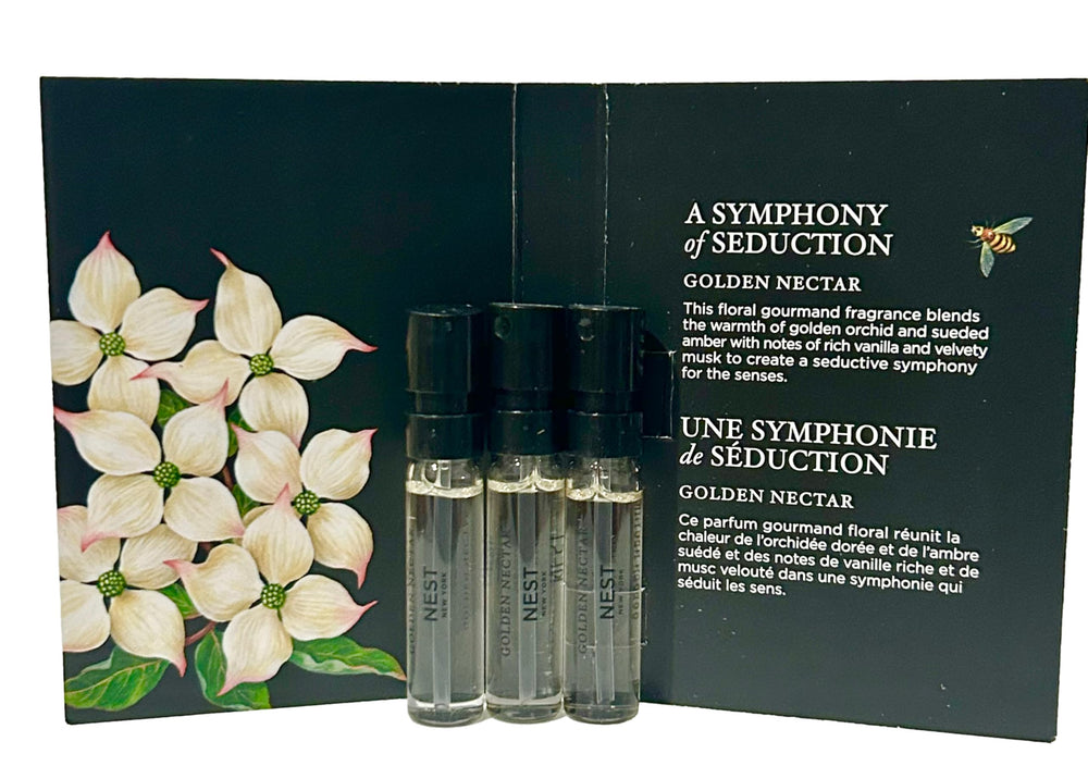 NEST Golden Nectar vial spray set ideal for travel and testing