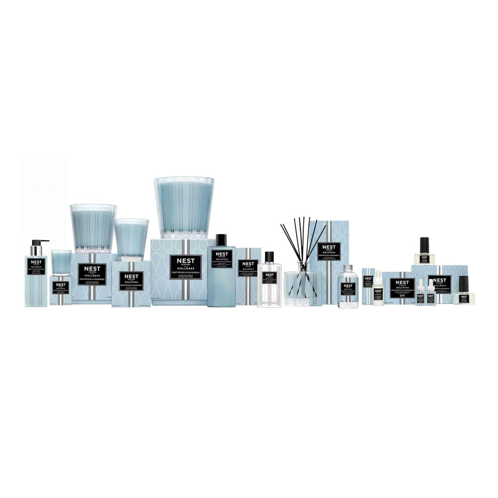 Nest New York Liquid Soap Driftwood and Chamomile bottle with pump for daily cleansing ritual.