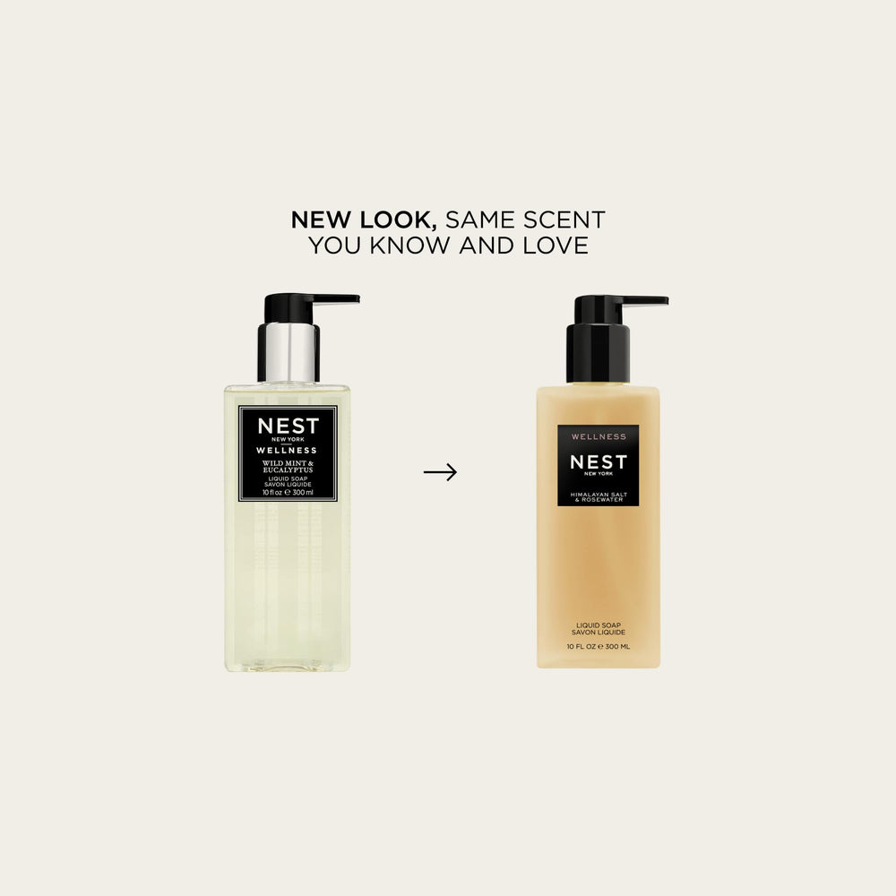 NEST New York Liquid Soap pump dispenses a smooth lather with a calming rose aroma.