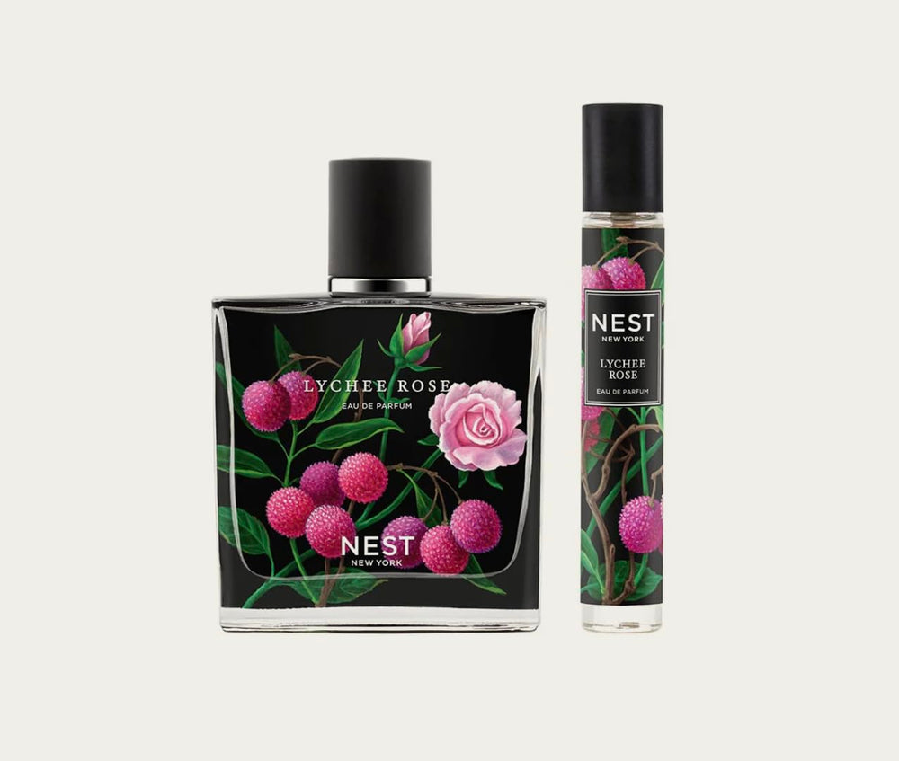 Nest New York Lychee Rose EDP bottle, 50ml, vibrant fruity-floral fragrance for daily wear.