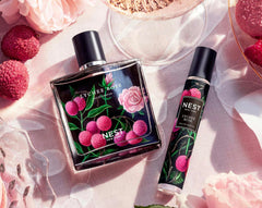 Nest New York Lychee Rose travel-size EDP bottle, 8ml, convenient on-the-go fragrance.