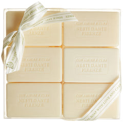 Nesti Dante Frutteto soaps close-up with vibrant textures inviting daily indulgence.