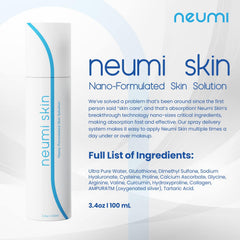 NEUMI SKIN face spray application on skin for quick hydration