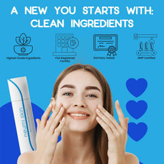 NEUMI SKIN mist droplets on cheek for cooling refresh