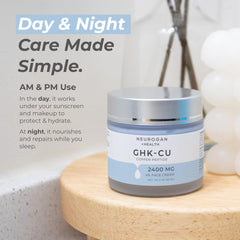 Bottle on vanity suggests accessible daily moisturizer routine