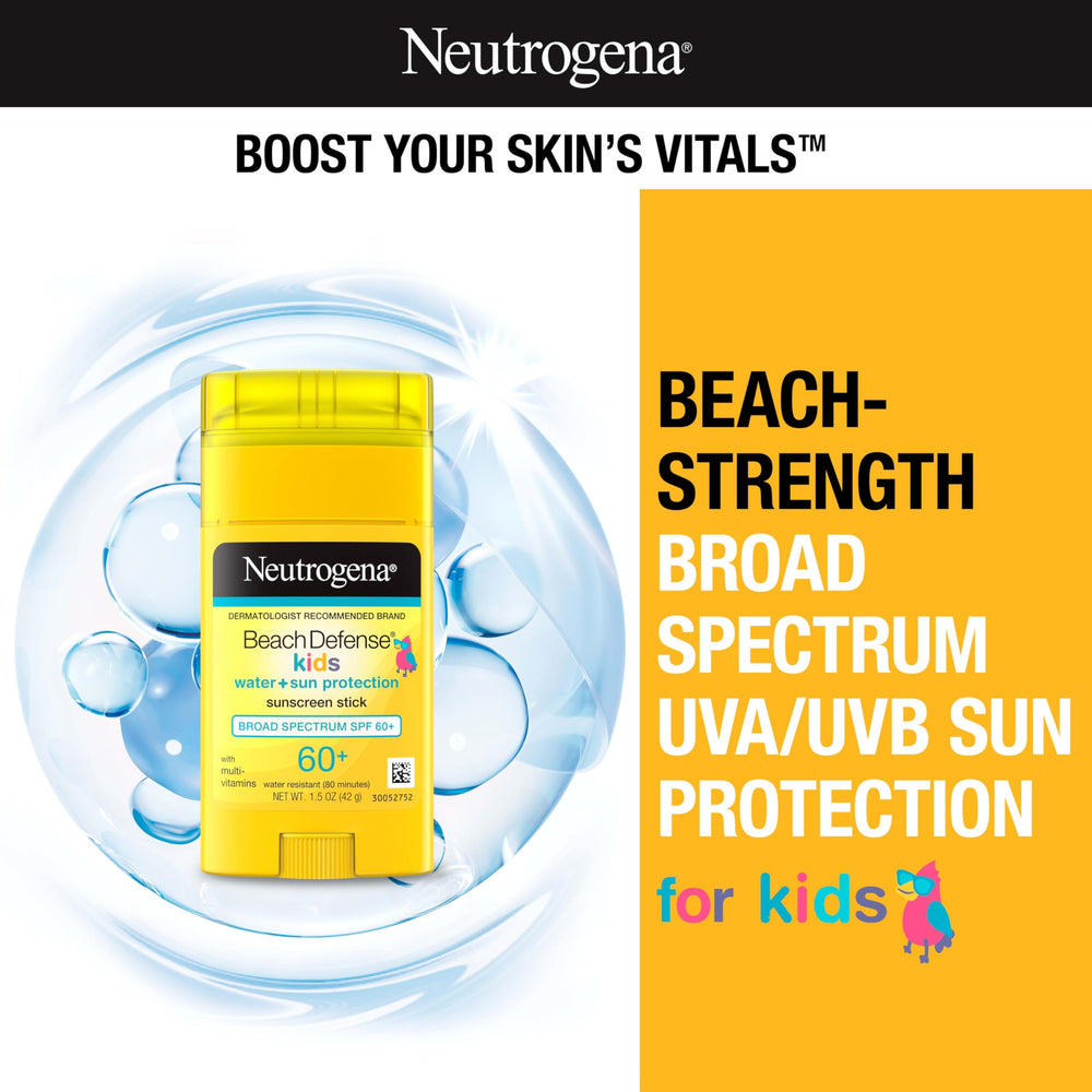 Close-up of Neutrogena sunscreen stick applying smoothly