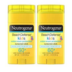 Neutrogena Beach Defense Kids Sunscreen Stick SPF 60 travel size in action