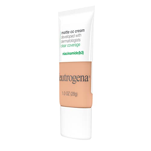 Travel‑ready Neutrogena Matte CC Cream bottle offering oil-free wear.