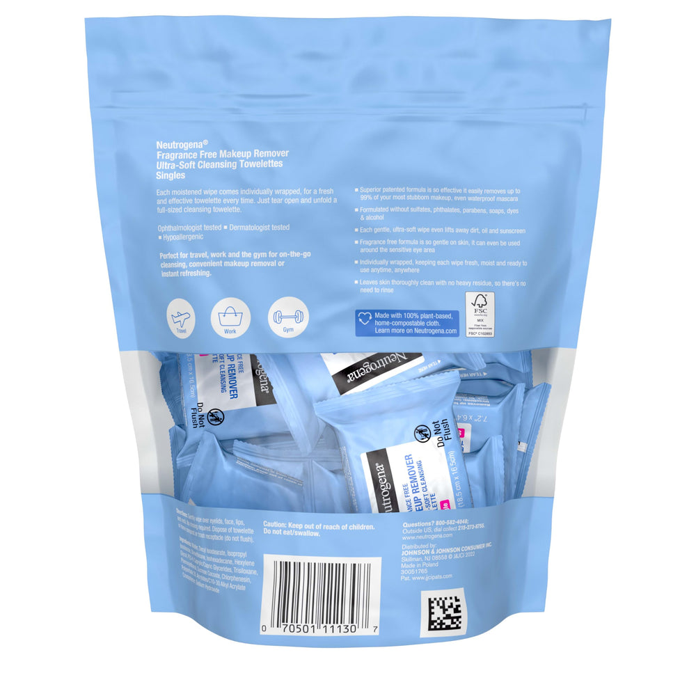 Neutrogena compact travel wipe for daily refresh