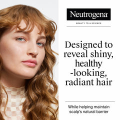 Neutrogena exfoliating healthy scalp lather highlights residue removal without drying the scalp.
