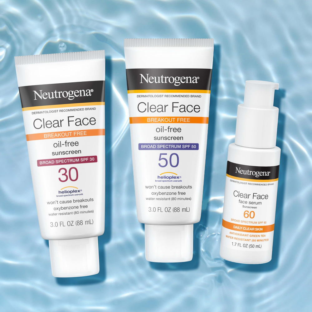 Neutrogena fragrance-free and oxybenzone-free packaging for sensitive skin.
