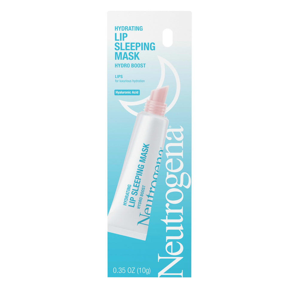 Neutrogena Hydro Boost Lip Sleeping Mask tube closeup for overnight hydration