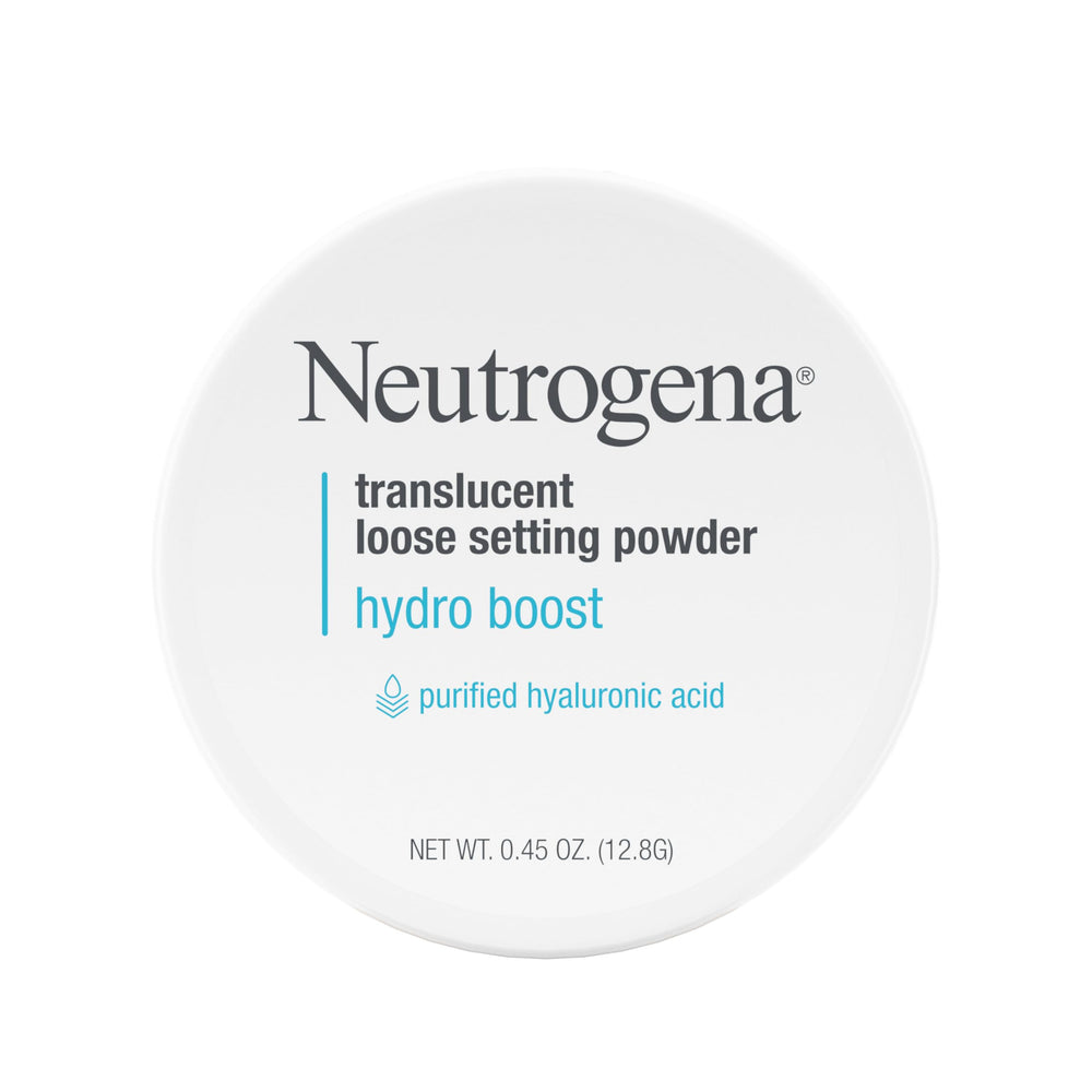 Neutrogena Hydro Boost translucent setting powder pours for an even, hydrated finish.