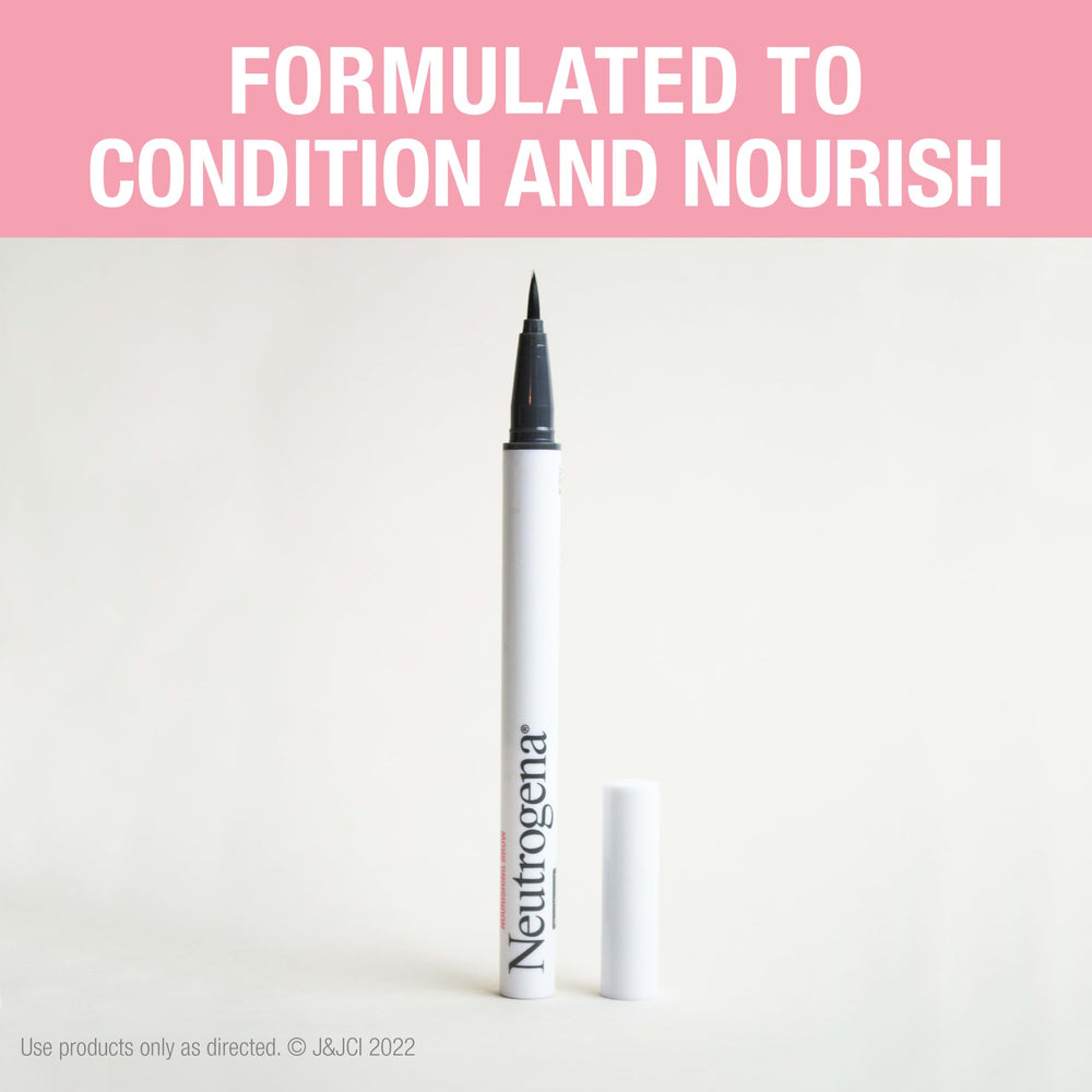 Neutrogena Microbrow Tint Serum Pen swatch in Medium Brown for natural finish