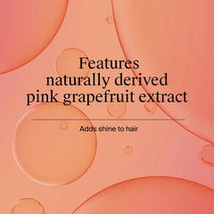 Neutrogena pink grapefruit fragrance bottle conveys refreshing scent and shine boost.