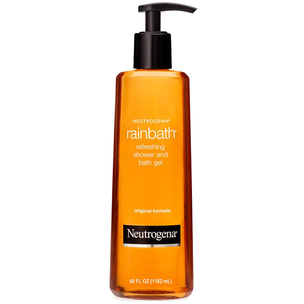 Neutrogena Rainbath 40oz pump bottle front view highlights a refreshing cleansing ritual.