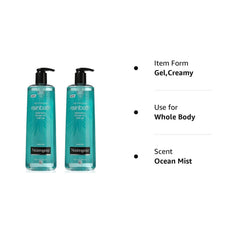 Neutrogena Rainbath Ocean Mist bottle lather delivers a smooth, soothing shower experience.