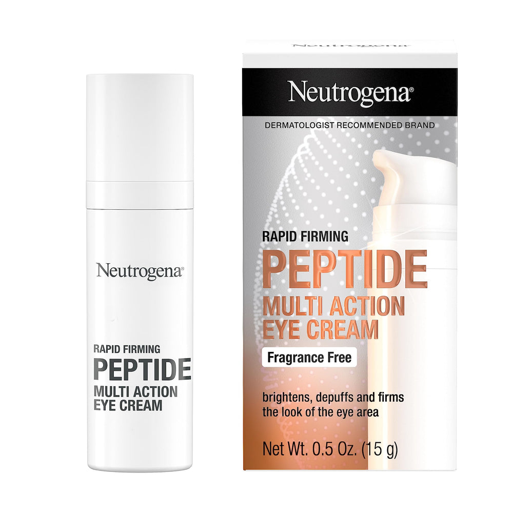 Neutrogena Rapid Firming Peptide Eye Cream depuffs around the eye area for a refreshed look.