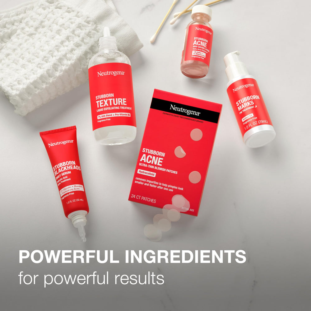 Neutrogena Stubborn Acne AM Treatment cream-like texture on skin