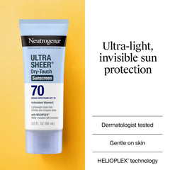 Neutrogena Ultra Sheer Dry-Touch sunscreen texture offers a dry, non-greasy finish.