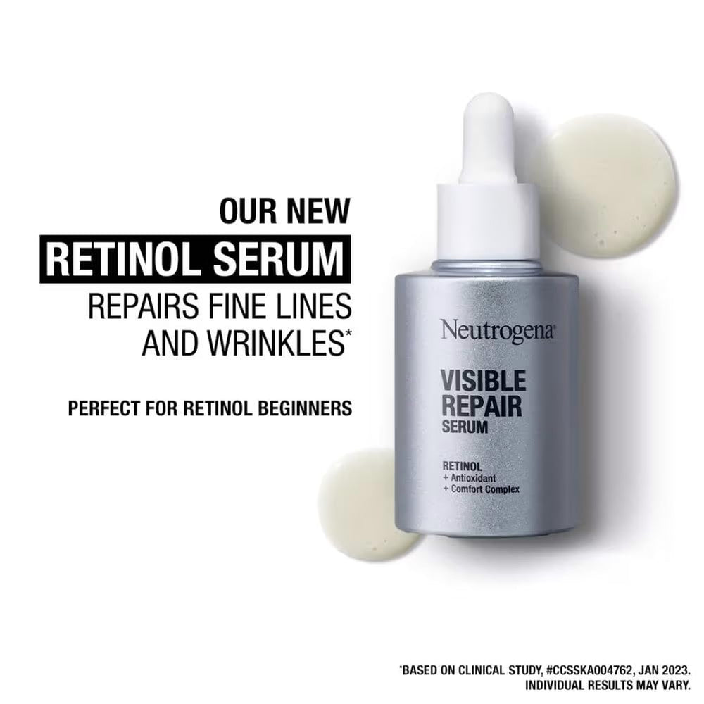 Neutrogena Visible Repair Serum dropper showing controlled release