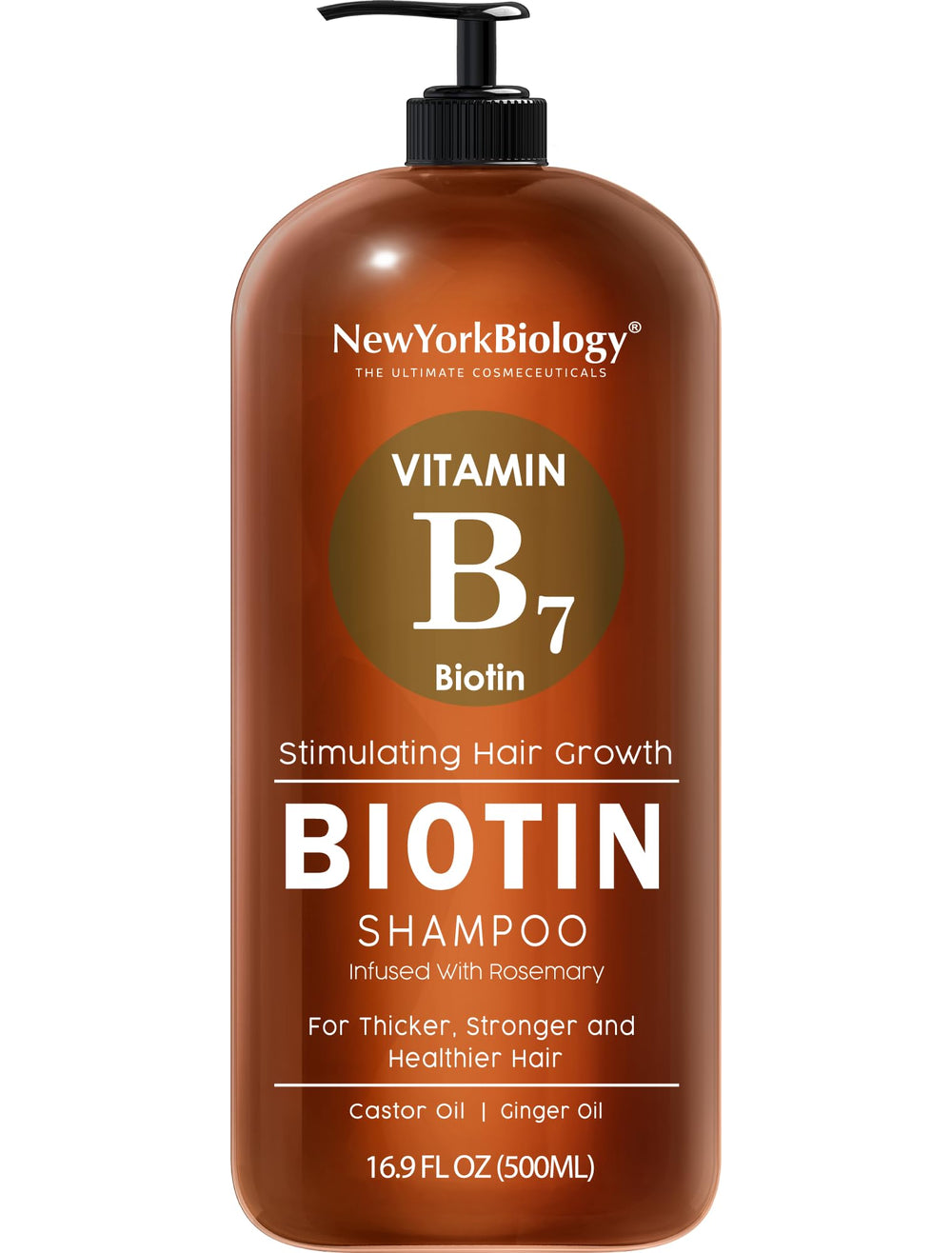 New York Biology Biotin Shampoo bottle promotes scalp care and hydration for healthier-looking hair