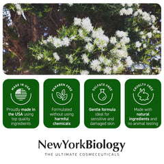 New York Biology Made in USA claim highlights quality and cruelty-free formula