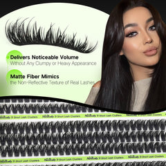 Newcally short fluffy lashes deliver 3D volume with light feel.